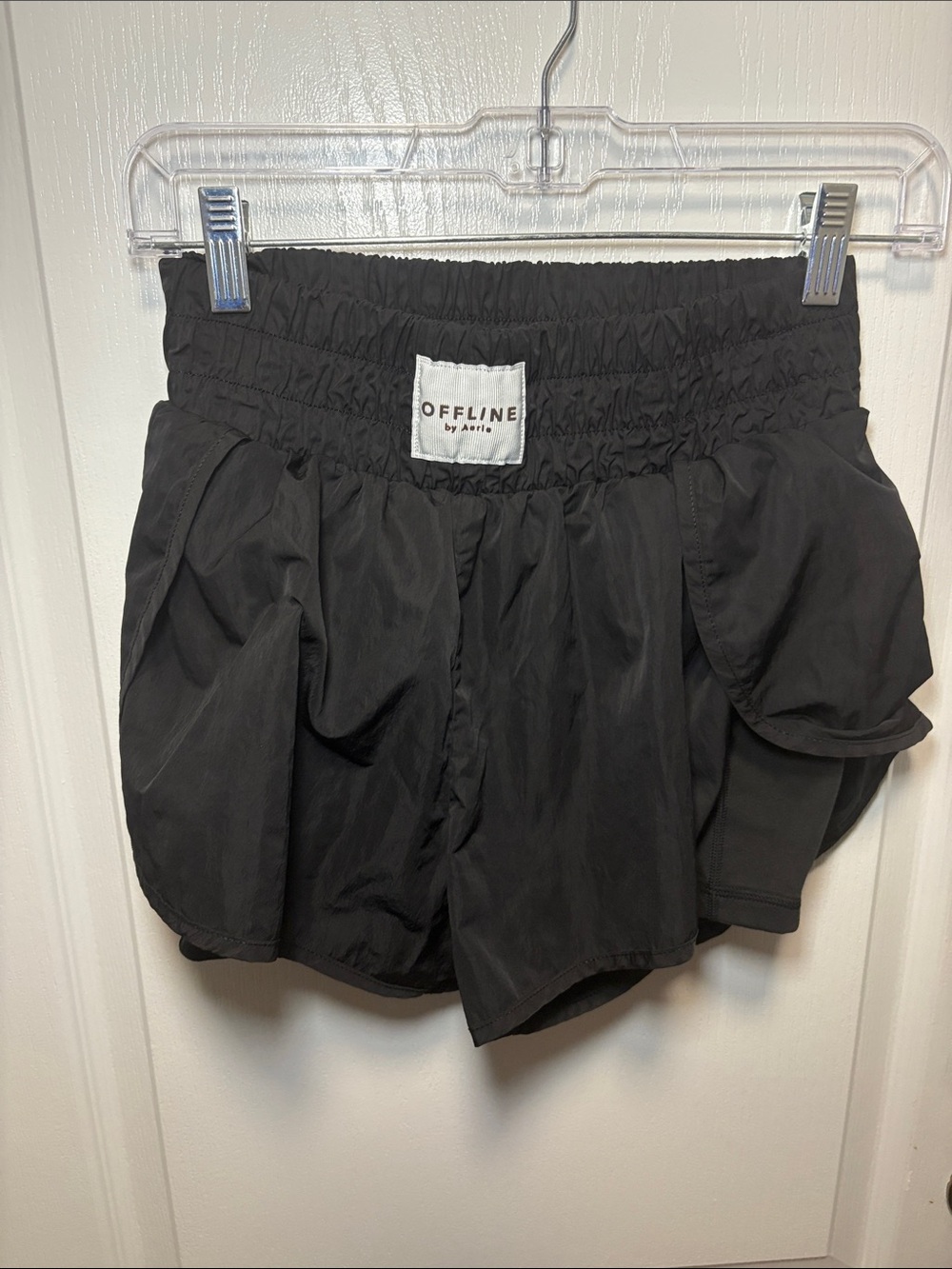 OFFLINE by Aerie Black High-Waist Athletic Shorts